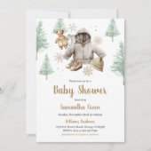 Winter Boho Babykleren Baby Shower Kaart (Voorkant)