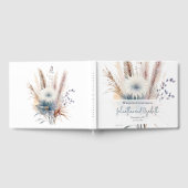 Winter Boho Bloemenbruiloft | Wit gastboek Gastenboek (Volledig)