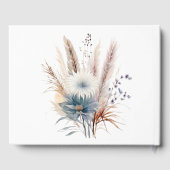 Winter Boho Bloemenbruiloft | Wit gastboek Gastenboek (Achterkant)