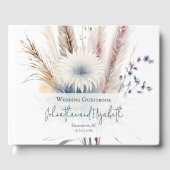 Winter Boho Bloemenbruiloft | Wit gastboek Gastenboek (Voorkant)