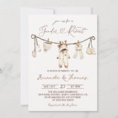 Winter Boho Clothesline Gender Reveal Kaart (Voorkant)