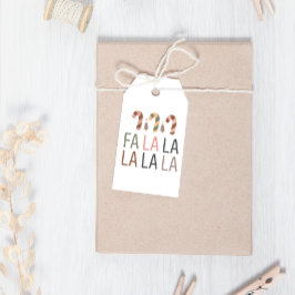Winter Boho FaLa Candy Cane Kerstmis Cadeaulabel