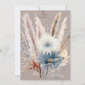 Winter Boho Floral Vrijgezellenfeest | Beige Kaart (Achterkant)