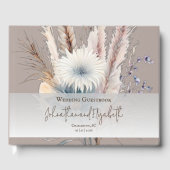 Winter Boho Floral Wedding | Beige Guest Book Gastenboek (Voorkant)