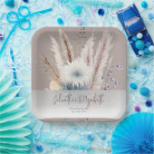 Winter Boho Floral Wedding | Beige Papieren Bordje (Feest)