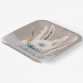 Winter Boho Floral Wedding | Beige Papieren Bordje (Gebogen)