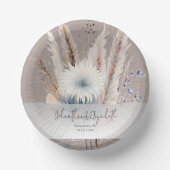 Winter Boho Floral Wedding | Beige Papieren Kommen (Voorkant)