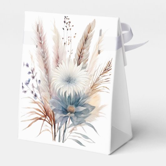 Winter Boho Floral Wedding | Wit Bedankdoosjes (Achterkant)