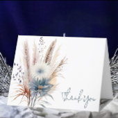 Winter Boho Floral Wedding | Wit Bedankkaart