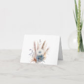 Winter Boho Floral Wedding | Wit Bedankkaart (Achterkant)