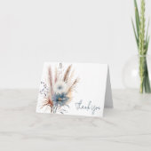 Winter Boho Floral Wedding | Wit Bedankkaart (Voorkant)