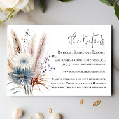 Winter Boho Floral Wedding | Wit Informatiekaartje