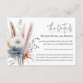 Winter Boho Floral Wedding | Wit Informatiekaartje (Voorkant)