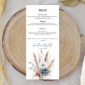 Winter Boho Floral Wedding | Wit Menu
