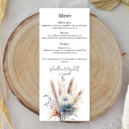 Winter Boho Floral Wedding | Wit Menu