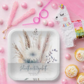 Winter Boho Floral Wedding | Wit Papieren Bordje (Feest)