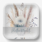 Winter Boho Floral Wedding | Wit Papieren Bordje (Voorkant)