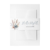 Winter Boho Floral Wedding | Wit Uitnodigingen Wikkel (Voorkant Voorbeeld)