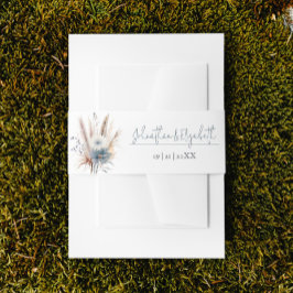 Winter Boho Floral Wedding | Wit Uitnodigingen Wikkel