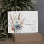 Winter Boho Floral | Wit Bewaar de datum Save The Date