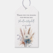 Winter Boho Floral | Witte huwelijkscadeau Labels Cadeaulabel (Voorkant)