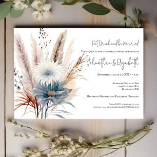 Winter Boho Floral   Witte repetitie diner Kaart