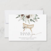 Winter boho kwekerij baby shower dank u kaart (Voorkant)
