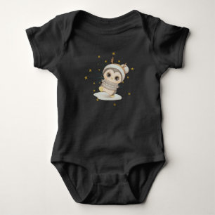 Winter Boho Penguin met Stars Baby Bodysuit