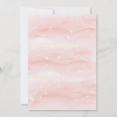 Winter Boho Roze Goud Baby Shower Kaart (Achterkant)