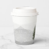 Winter Boho Woodland Baby Shower Papieren Bekers (Achterkant)