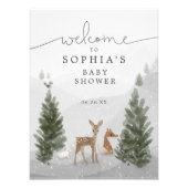 Winter Boho Woodland Baby shower Poster teken (Voorkant)