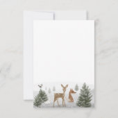 Winter Boho Woodland Baby shower Uitnodiging Kaart (Achterkant)