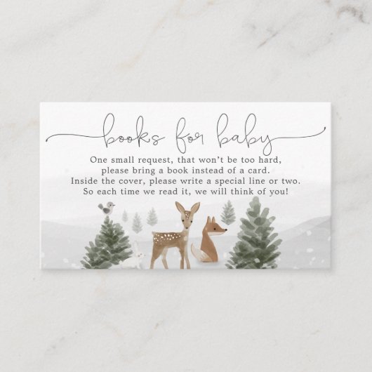 Winter Boho Woodland boeken voor Enclosure Kaart (Voorkant)