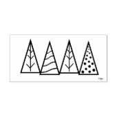 Winter Bomen Hout Art Stamp Rubberstempel (Afrduk)