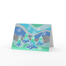 Winter Bomen wenskaart