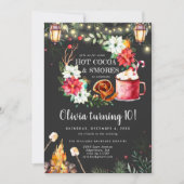 Winter Bonfire Birthday Invitation (Voorkant)