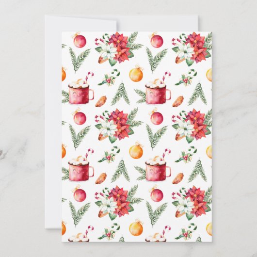 Winter Bonfire Birthday Invitation (Achterkant)