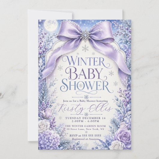 Winter Boog Babyshower Kaart (Voorkant)