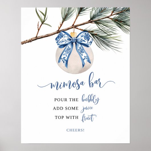 Winter Boog Chinoiserie Mimosa Bar Poster (Voorkant)