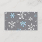 Winter Book Request Baby shower Blue Card Insert Informatiekaartje (Achterkant)