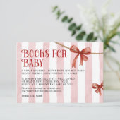 Winter Books for Baby Card  Informatiekaartje (Staand voorkant)