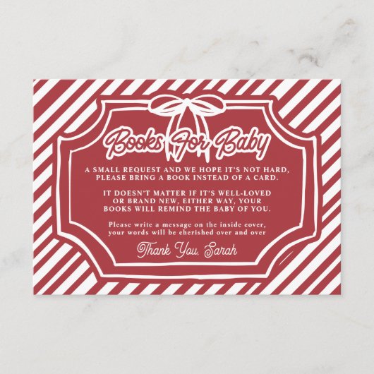 Winter Books for Baby Card Insert Informatiekaartje (Voorkant)