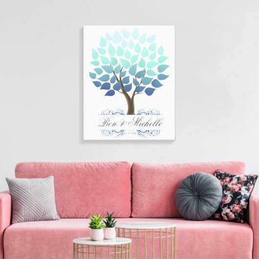 Winter Boom -50 Handtekening Canvas Gastboek (Insitu (Woonkamer))