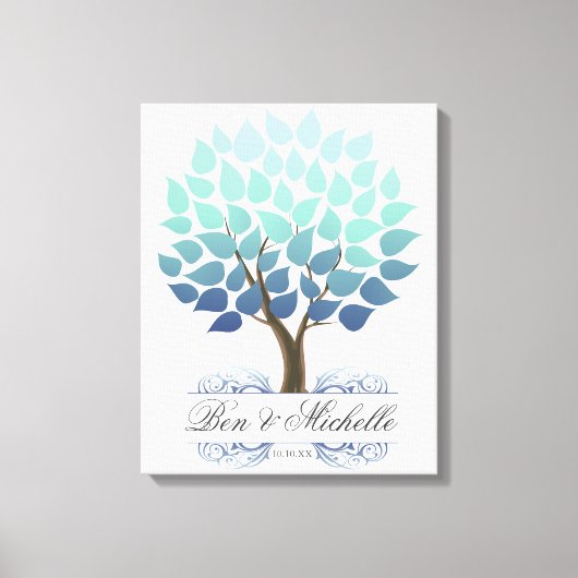 Winter Boom -50 Handtekening Canvas Gastboek (Voorkant)