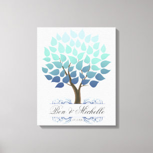 Winter Boom -50 Handtekening Canvas Gastboek Afdruk