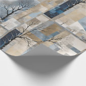 Winter Boom Abstract Geometrisch Patroon Cadeaupapier (Hoek)