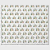 Winter Boom achtergrond Cadeaupapier (Vlak)