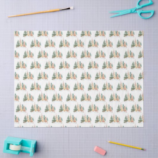 Winter Boom achtergrond Tissuepapier (Craft)