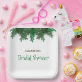 Winter Boom Bruidsmeisjesfeest Papieren Bordje (Feest)