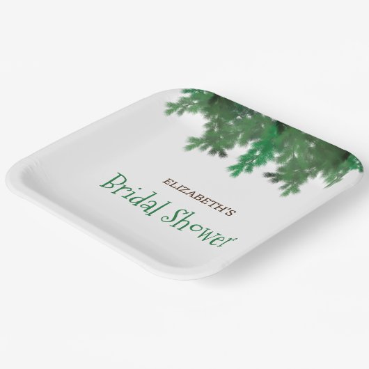 Winter Boom Bruidsmeisjesfeest Papieren Bordje (Gebogen)